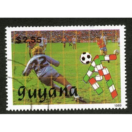 Timbre Oblitéré Guyana,Football,1989,S 2,55