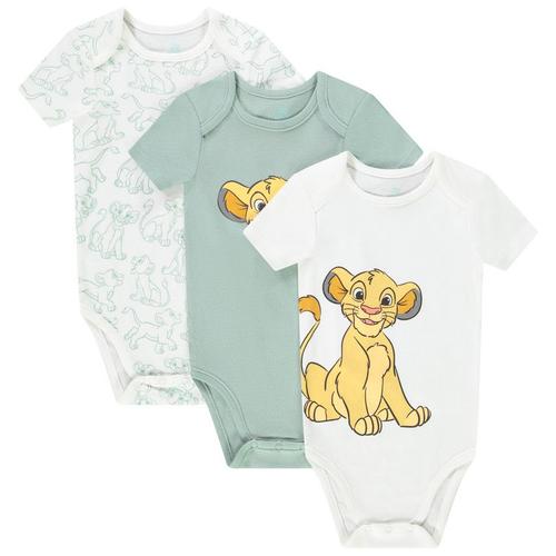 Lot de 3 bodies en coton Le Roi Lion Disney pour bébé garçon
