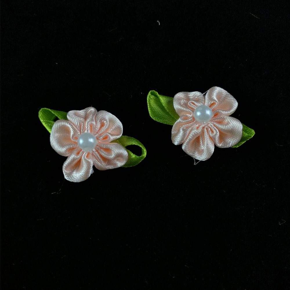 Ruban En Satin Avec Perles Roses, 50 Pices, Bricolage De Fl... - 3