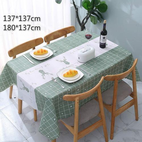 Nappe De Table En Pvc Imprimé Cerf, Simple, Imperméable, Élégante, Résistante À L'huile, Pour La Maison, Pour Salle À Manger, Pour Noël