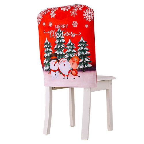 Couvre-Chaise De Salle À Manger, 1 À 5 Pièces, Ornements De Table, Housse De Chaise, Rouge De Noël, Anglais, Décorations Réutilisables Pour Salle À Manger