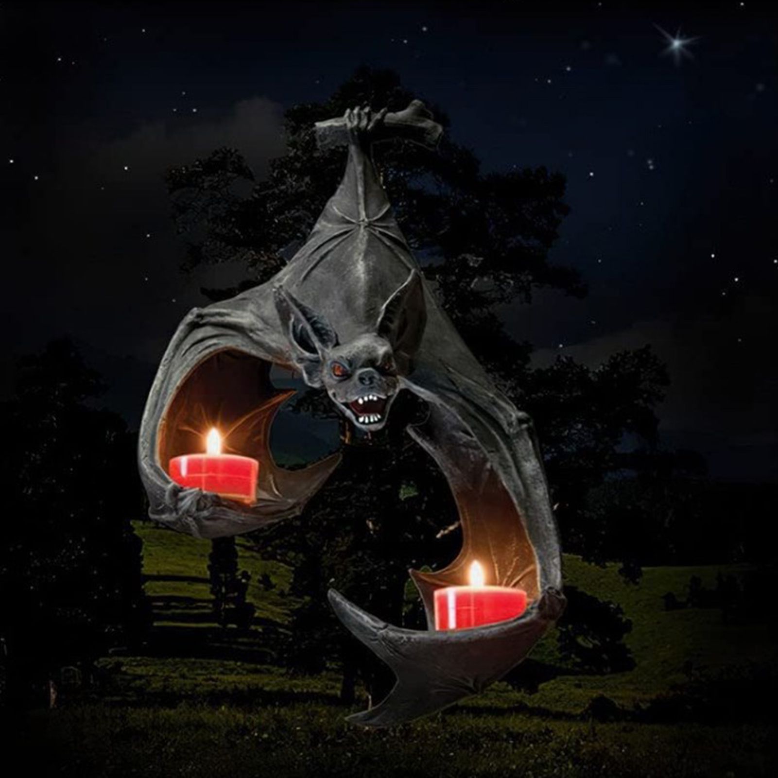 Joh.Vogler GmbH Bougeoir Pour Bougie Chauffe-plat Grim Reaper Sans Visage Noir