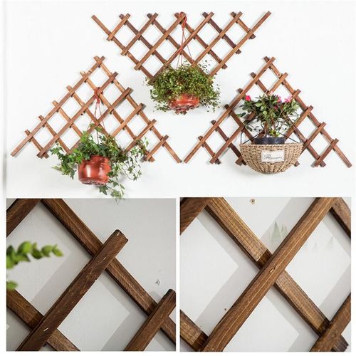 Treillis Extensible En Bois, Cadre D'escalade Pour Plantes De Jardin, Anti-Corrosion