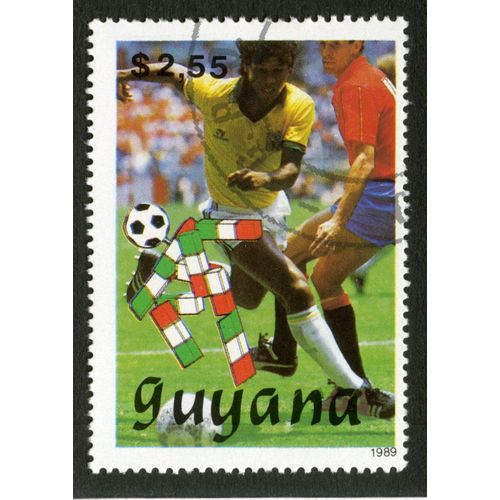 Timbre Oblitéré Guyana ,Football,1989,S 2,55