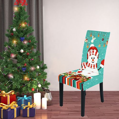 Housse De Chaise Haute Élastique, Pour Décor De Noël, Nouvel An, Taille Universelle, Lavable En Machine