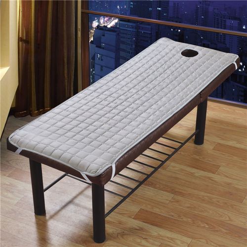Drap De Table De Massage Antidérapant, 75x31 Pouces, Couverture De Lit, Motif De Grille Confortable, Avec Trou De Respiration Et Bande De Maintien