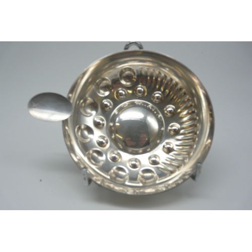 Tastevin En Metal Argente Poinconné Diam 12 Cm Snpa