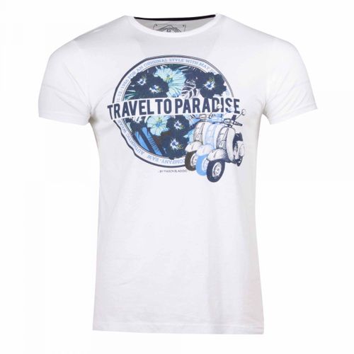 Tee Shirt Manches Courtes Imprime Coton Doux Paradise Margot Assor 24 Homme Blaggio