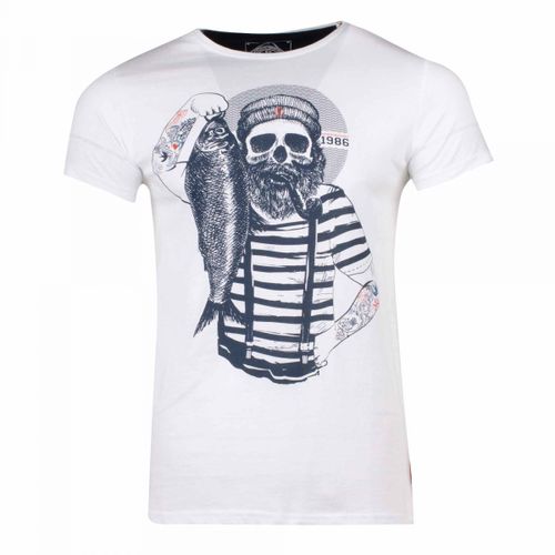 Tee Shirt Manches Courtes Imprime Coton Doux Marin Assor 24 Homme Blaggio