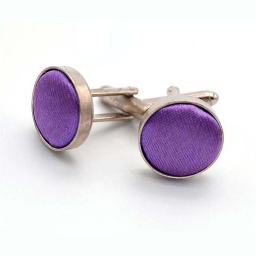 Couleur Lavande Boutons De Manchette En Satin Pour Hommes Boutons Fantaisie À La Mode - Générique