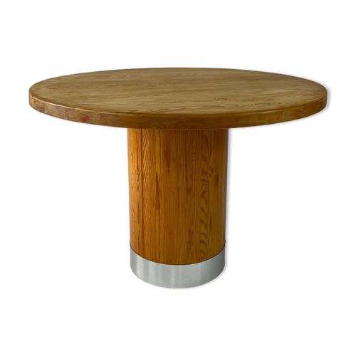 Table En Pin Massif Vintage 1970s Bois