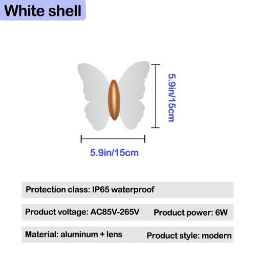 Émettre De La Couleur White Shell Puissance 6w Projecteur Led Pour Décoration Extérieure Applique Murale Pour Meubles De Jardin Terrasse Jardinier Cour Éclairage De Façade Pour Maison De Campagne