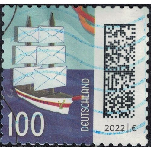 Allemagne 2022 Oblitéré Used Enveloppes Représentant Les Voiles D'un Bateau Y&t De 3430 Su