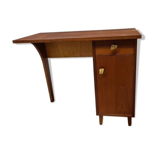 Bureau Enfant Placage Teck Vintage Anne 70 Bois