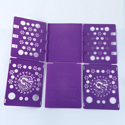 couleur monocouche violet Planche à plier pour chemises, T-Shirts, vêtements, dossier en plastique Durable, gain de temps, support de planche à plier rapide