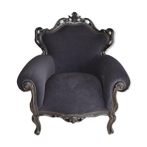 Fauteuil Baroque Monochrome Noir