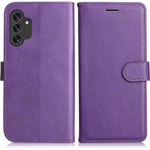 Coque Pour Galaxy A04s / Galaxy A13 5g, Pu En Cuir Coque Portefeuille Étui Housse, Design Classique Tpu Coque Pour Samsung Galaxy A04s / Galaxy A13 5g, Violet