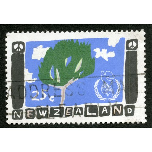 Timbre Oblitéré New Zealand,25c