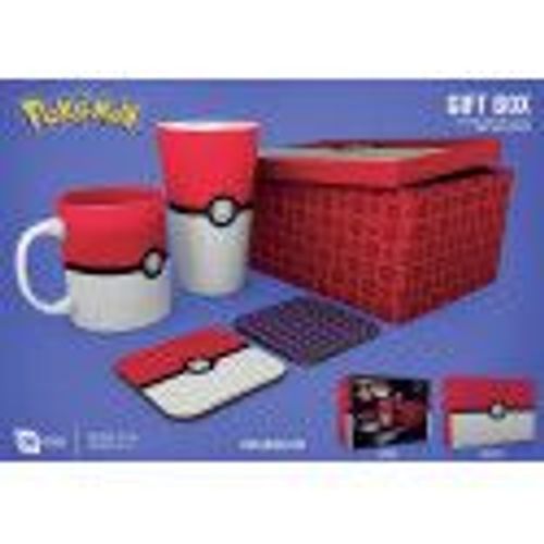Gb Eye - Pokemon Coffret Cadeau Verre Mug 2 Coasters Pokéball
