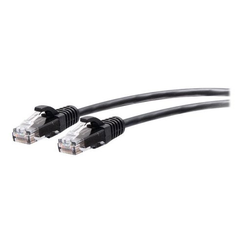 C2G 2ft (0.6m) Cat6a Snagless Unshielded (UTP) Slim Ethernet Network Patch Cable - Black - Cordon de raccordement - RJ-45 (M) pour RJ-45 (M) - 60 cm - 4.8 mm - UTP - CAT 6a - sans crochet, moulé...