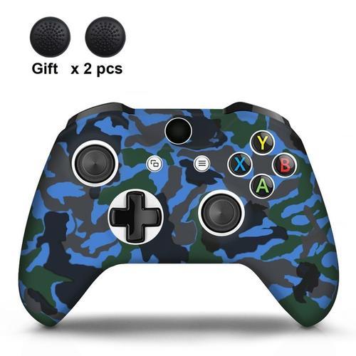 Camo-Bleu - Capuchons De Poignées En Silicone Souple Pour Manette De Jeu Microsoft Xbox One Slim Étui De Protection Pour Manette Analogique Xbox One S