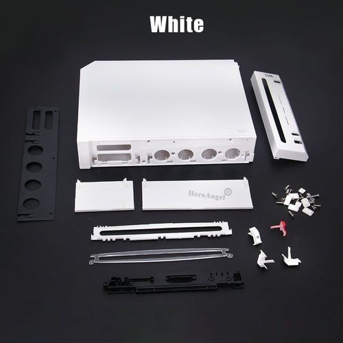 Blanc - Coque De Protection Complète Pour Console Nintendo Wii Étui Transparent Avec Bouton Avec Emballage De Vente Au Détail