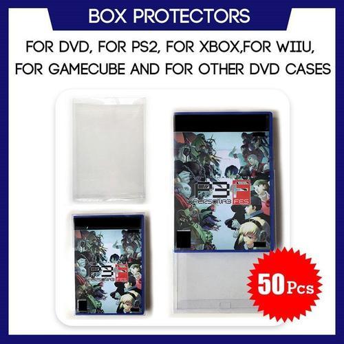 50 Pcs - Boîtier De Protection En Plastique Transparent Sur Mesure Pour Dvd Ps2 Xbox Wii Gamecube