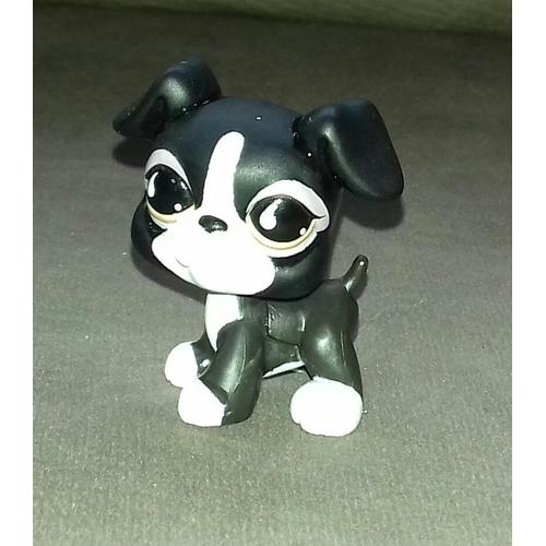 Figurine Petshop Chien Boxer Noir Et Blanc