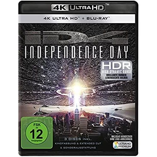 Independence Day 4k, 1 Uhd-Blu-Ray + 1 Blu-Ray + Digital Hd Uv