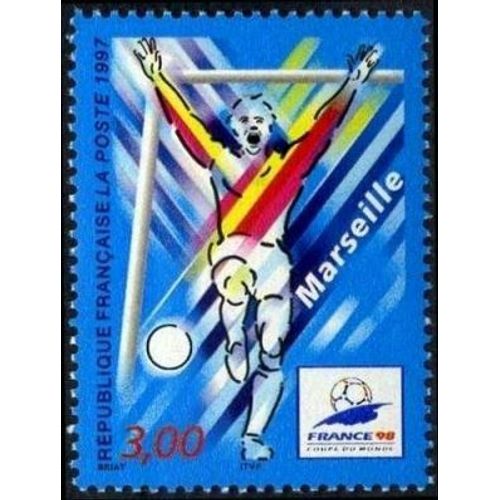 Timbre France 1997, Oblitéré - France 98 Coupe Du Monde De Football, Marseille - 3.00 Yt3075
