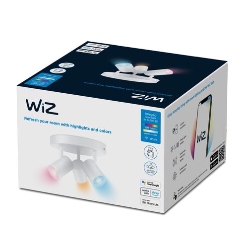 Wiz Imageo Deckenleu Rund 3er Spot White&color