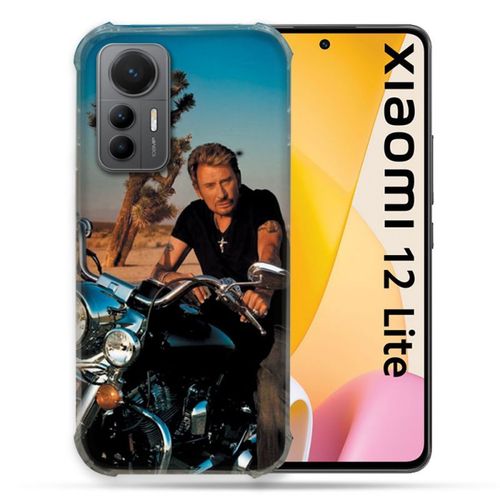 Coque Renforcée En Verre Trempé Pour Xiaomi 12 Lite Musique Johnny Hallyday Moto