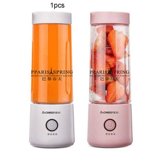Coupe Juicer Portable Home Mini Juicer Personal Blender Pour Shakes Fruit Juicer rose [Liquidation des stocks]
