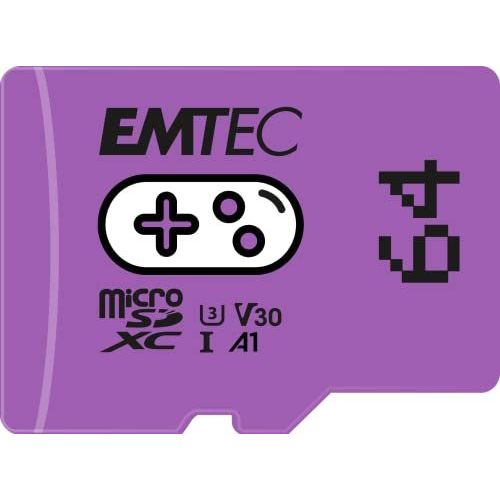 EMTEC Gaming - Carte mémoire flash - 64 Go - A1 / Video Class V30 / UHS-I U3 - microSDXC UHS-I - violet