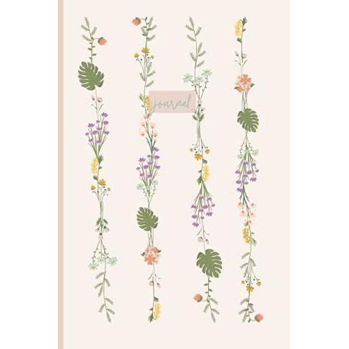 Journal: Floral Blank Lined Notebook