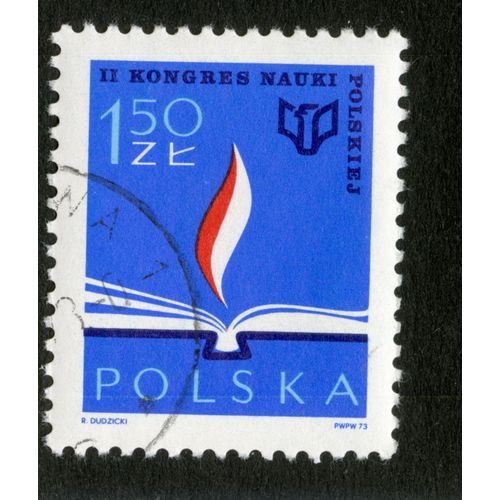 Timbre Oblitéré Polska,Ii Kongres Nauki Polskiej,Dudzicki,1973,1,50 Zl