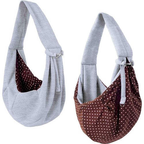 Porte-Bébé Pour Chien Et Chat - Sac Papoose Réversible Mains Libres - Pochette Souple Et Fourre-Tout - Convient Aux Chiots, Petits Chiens Et Chats Pour Les Voyages En Plein Air