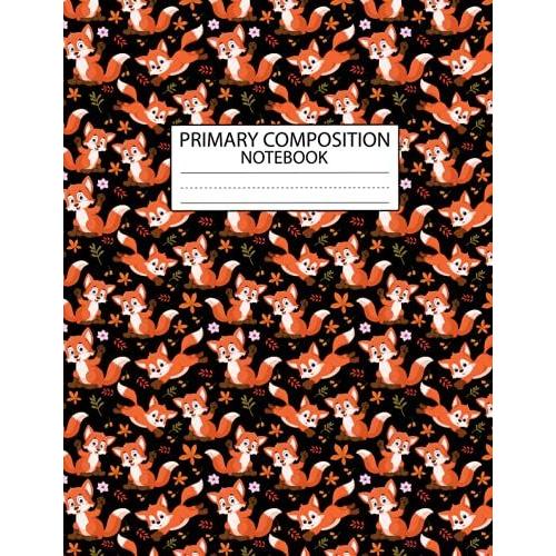 Coyote Primary Composition Notebook: Coyote Lovers Blank Lined Primary Notebook Journal For Women, Girls, And Kids