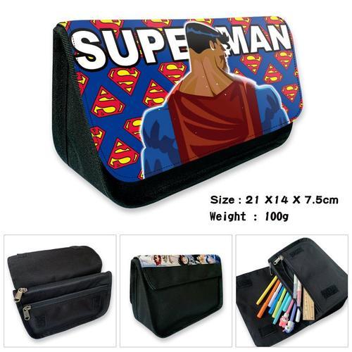 Batman Superman Evil Force Resident Evil Toile Trousse Crayon Boîte Étudiant Portefeuille Nouveau Superman-Jj1665