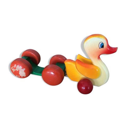 Canard En Bois Jouet Multicolore