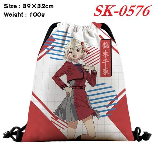 Poche À Cordon En Couleur Autour De Licoris Bande Dessinée Anime Faisceau Bouche Sac À Dos Cordon Sac À Dos Sac De Rangement Sk-Jj2517