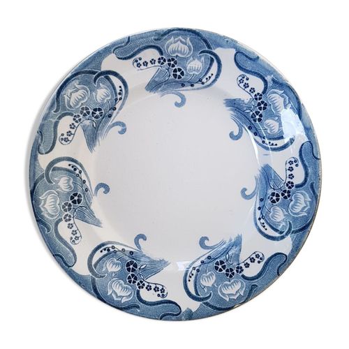 Assiette Longwy Bleu