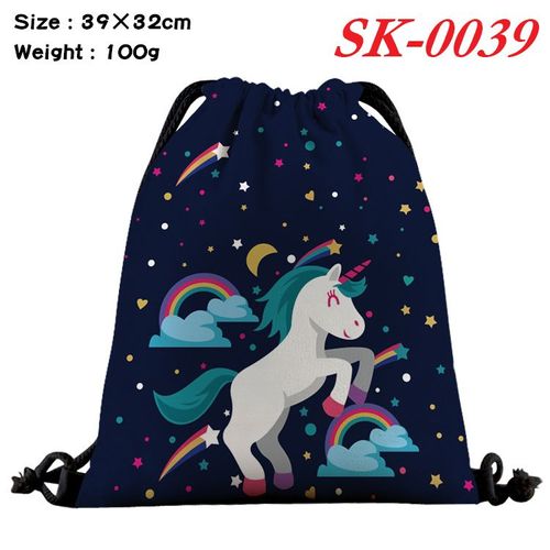 Poche À Cordon Imprimée En Couleur Rainbow My Little Pony Sac De Rangement Pour Sac À Dos À Cordon De Dessin Animé Sk-Jj3310