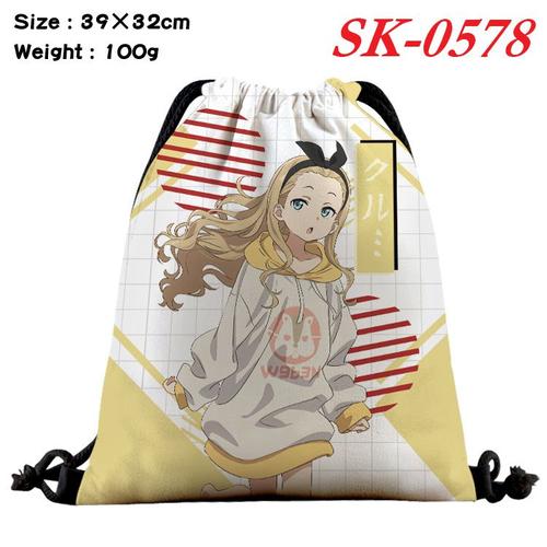 Poche À Cordon En Couleur Autour De Licoris Bande Dessinée Anime Faisceau Bouche Sac À Dos Cordon Sac À Dos Sac De Rangement Sk-Jj3830