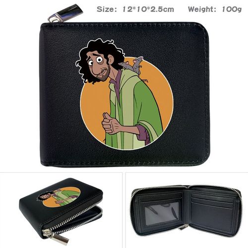 Maison Magique Avec Fermeture À Glissière Pu Porte-Monnaie Porte-Monnaie En Deux Dimensions Dessin Animé Demi-Pli Court Portefeuille Sac Carte Sac Magie Maison-Jj4180