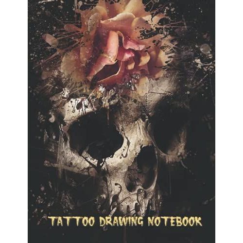 Tattoo Drawing Notebook Pattern Print Journal And Diary For Men Women 120 Pages Of Blank Lined Paper For Writing/Note-Taking, 8,5" X 11" Inches: 120 ... For Writing/Note-Taking, 8,5" X 11" Inches