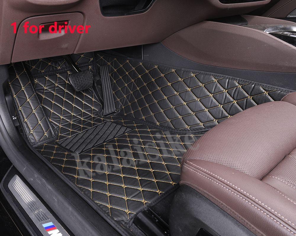conducteur de couleur noir jaune Tapis de sol de voiture personnalisé pour  Hyundai Tucson, intérieur de voiture, avec repose-pieds, accessoires de  style