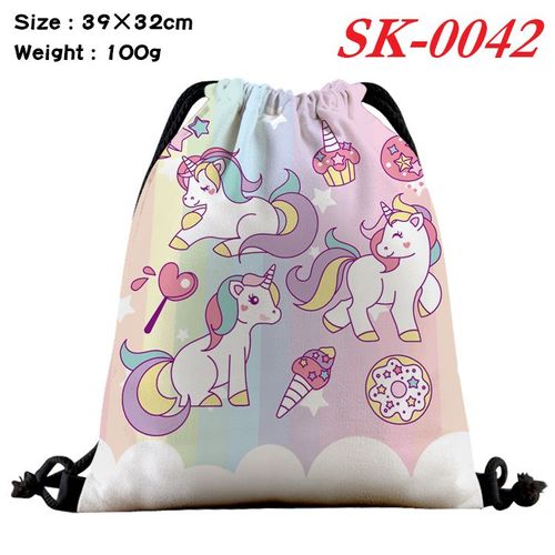 Poche À Cordon Imprimée En Couleur Rainbow My Little Pony Sac De Rangement Pour Sac À Dos À Cordon De Dessin Animé Sk-Jj5209