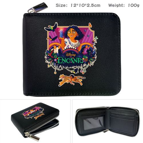Maison Magique Pleine De Fermeture Éclair Pu Portefeuille Porte-Monnaie En Deux Dimensions Dessin Animé Demi-Pli Court Portefeuille Sac Carte Sac Magie Maison-Jj5401