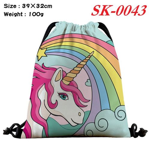 Poche À Cordon Imprimée En Couleur Rainbow My Little Pony Dessin Animé Sac À Dos À Cordon Sac De Rangement Sk-Jj5773